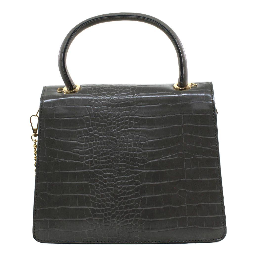 Cartera Mediana Rigida Coco Gris-2