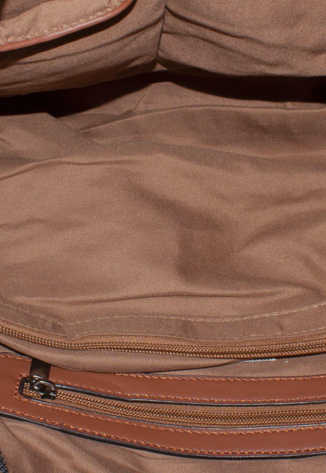 Cartera Grande Franjas Tostado-3