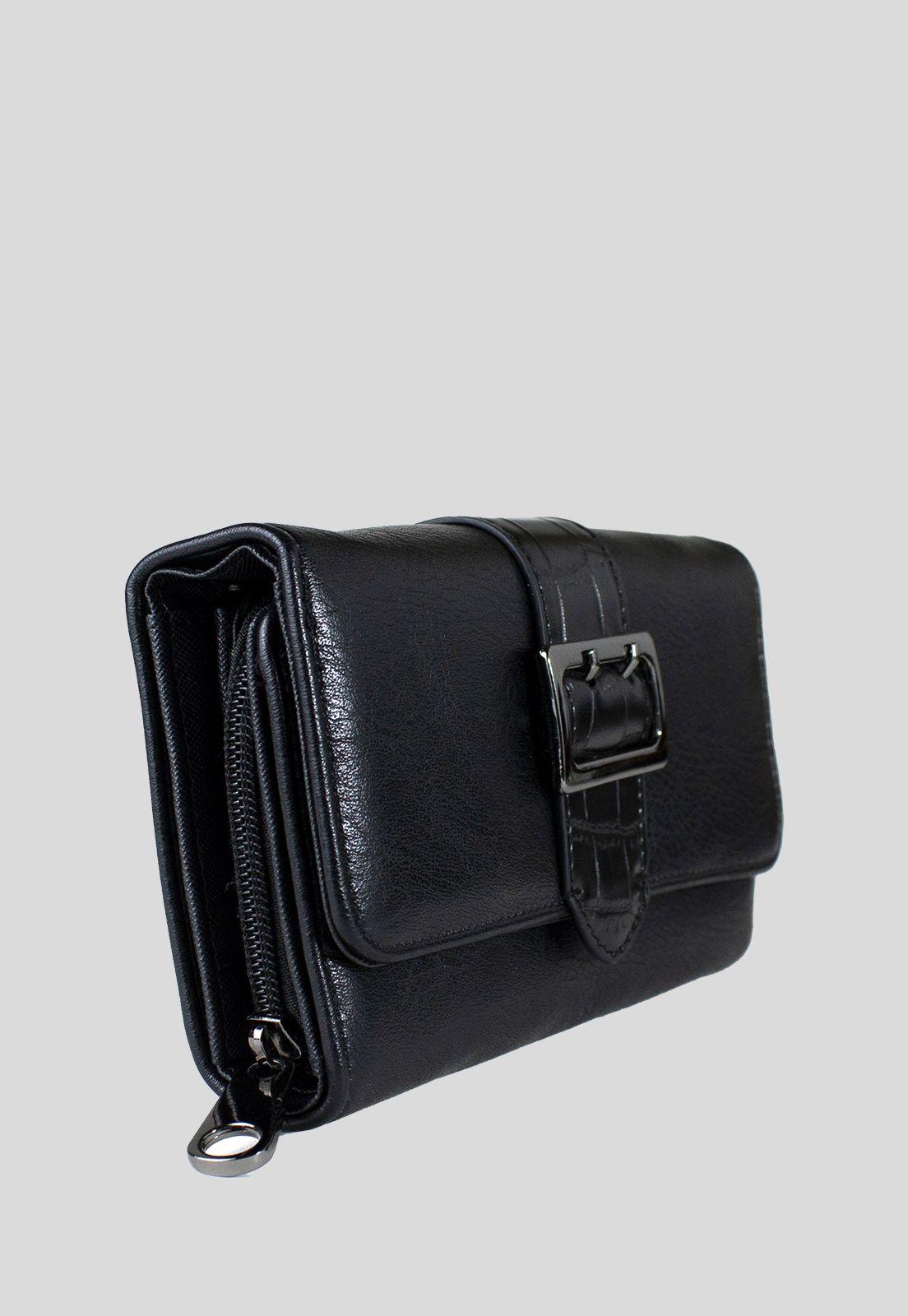 Billetera Grande Hebilla Negro-1