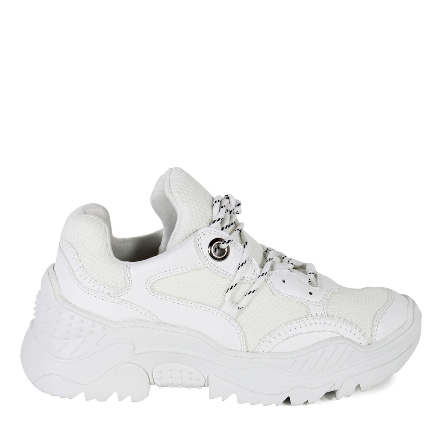 Zapatilla Alta Cordon Mixto Blanco-0
