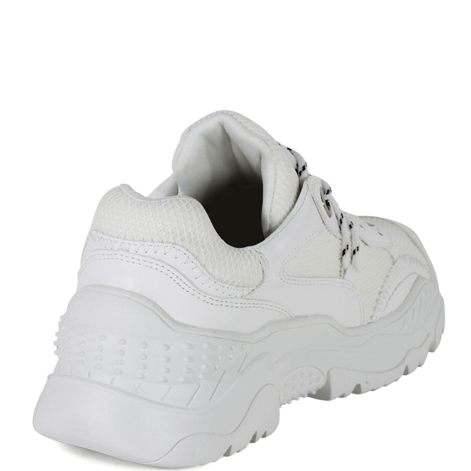 Zapatilla Alta Cordon Mixto Blanco-2