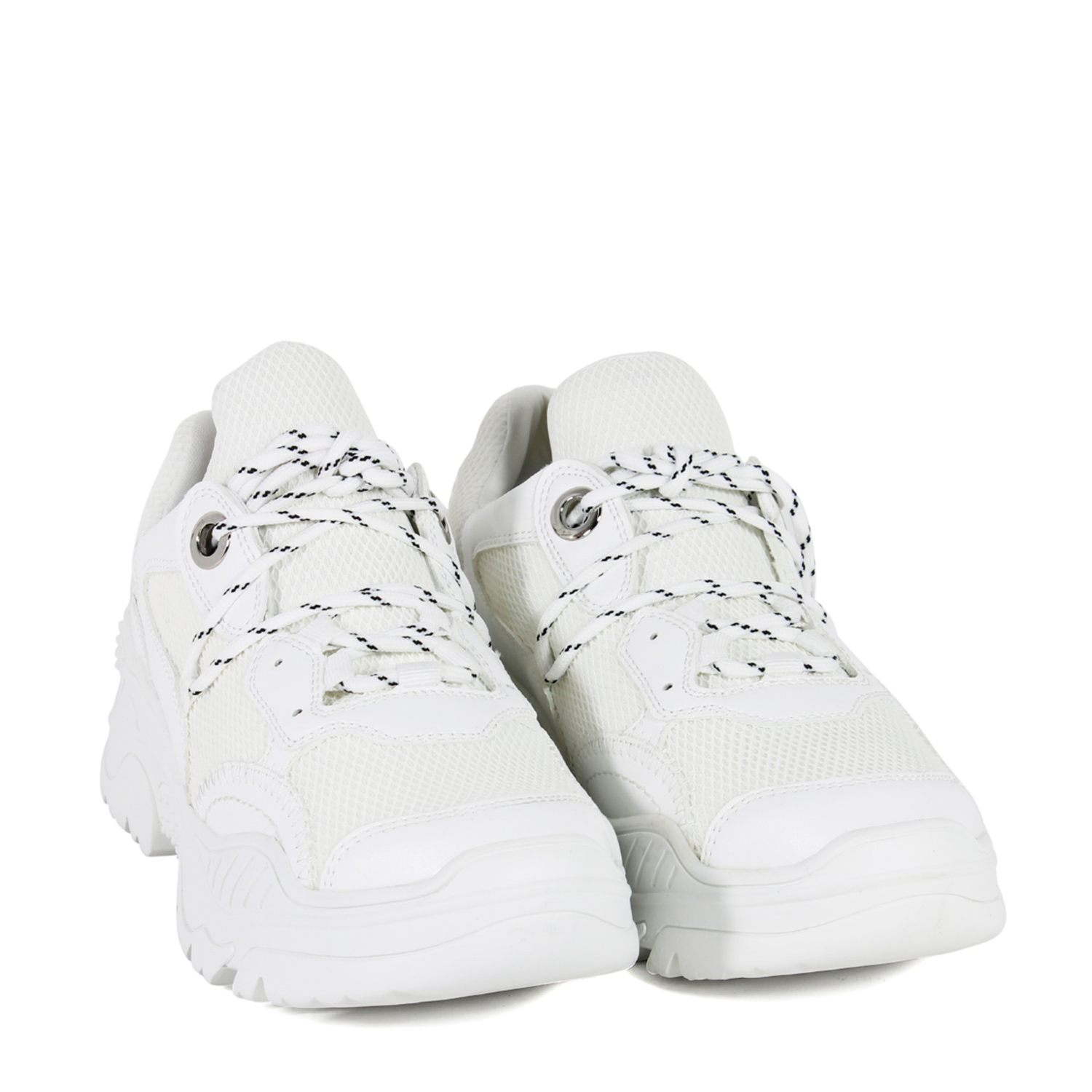 Zapatilla Alta Cordon Mixto Blanco-3