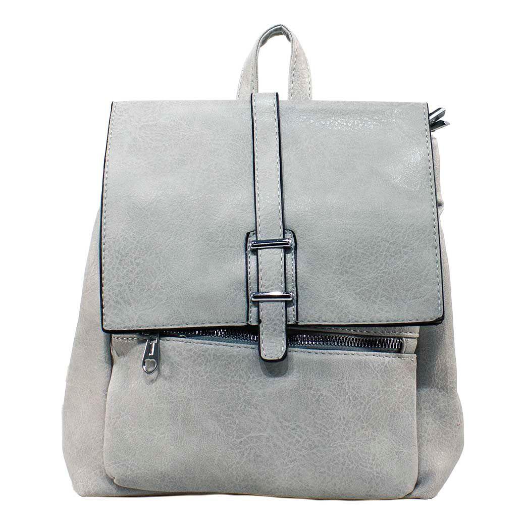 Mochila Con 2 Pasadores Gris-0