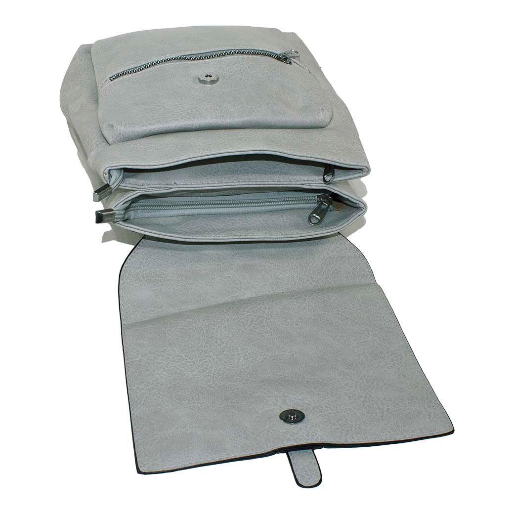 Mochila Con 2 Pasadores Gris-3