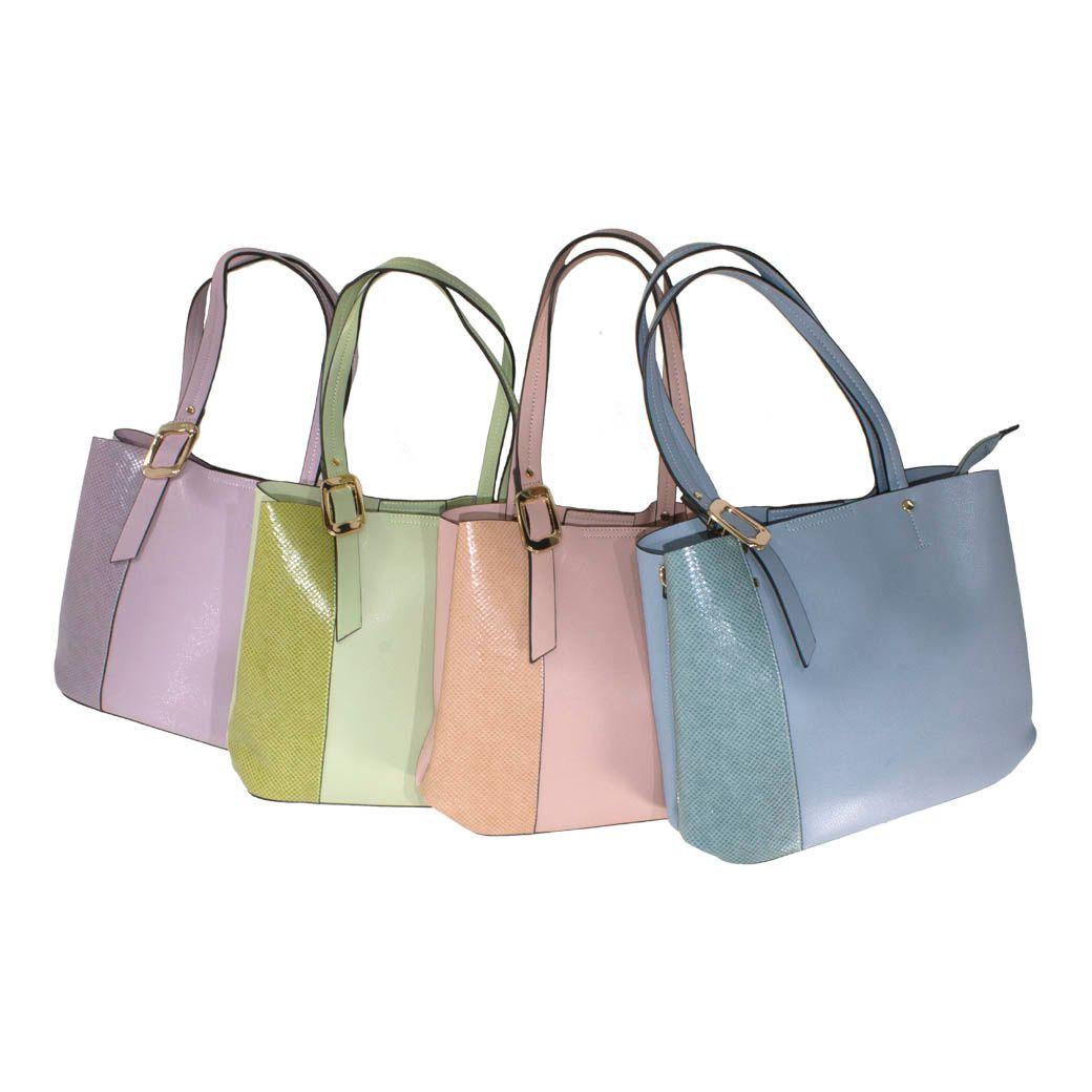 Cartera C/Faja Piton Rosado-5