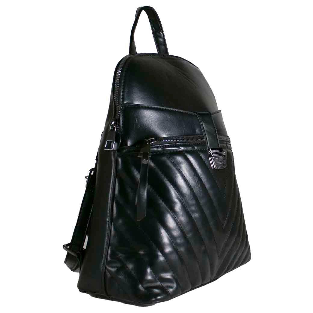 Mochila Bolsillo Acolchada Negro-1