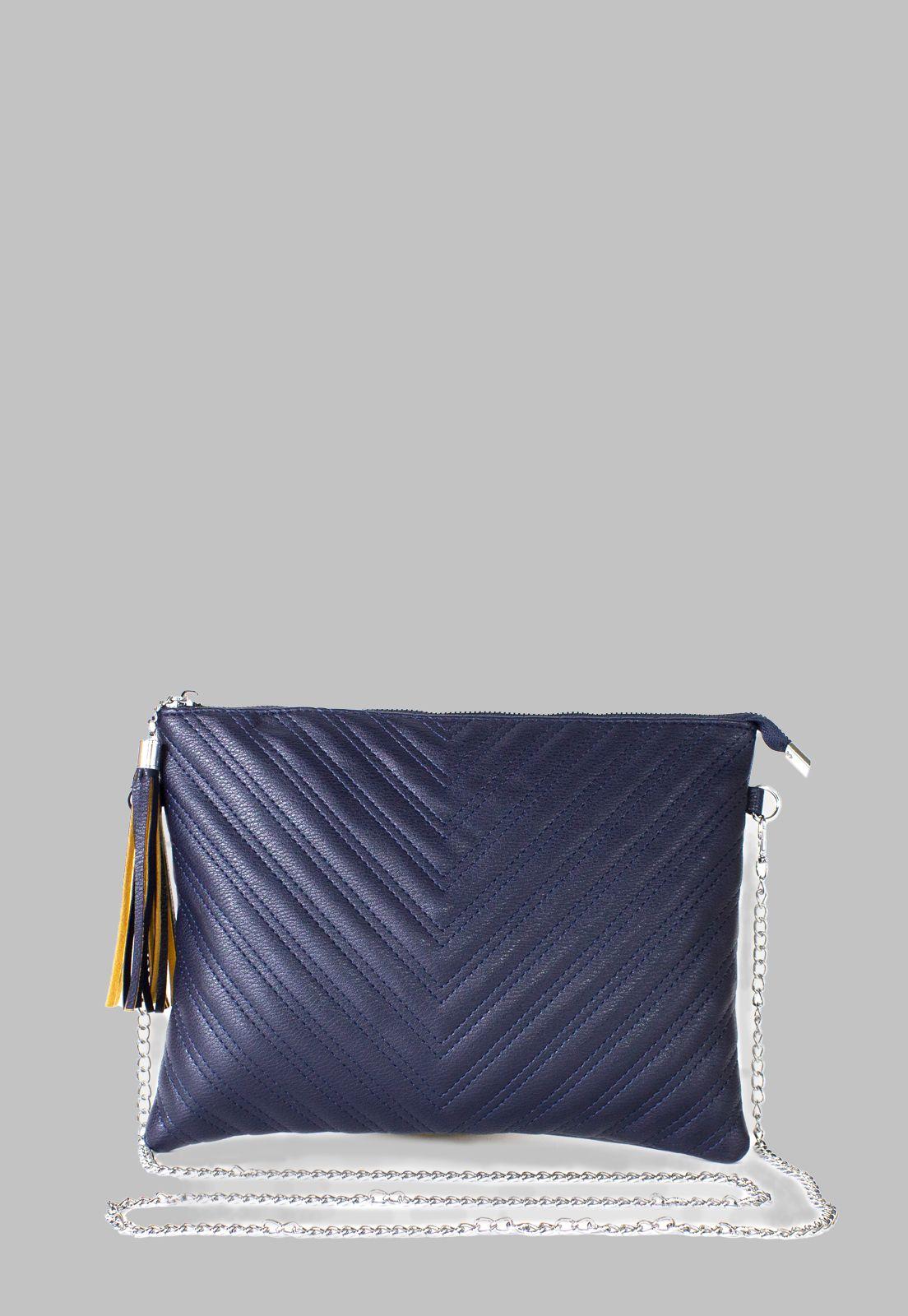 Bandolera Mil Costuras Azul Marino-0