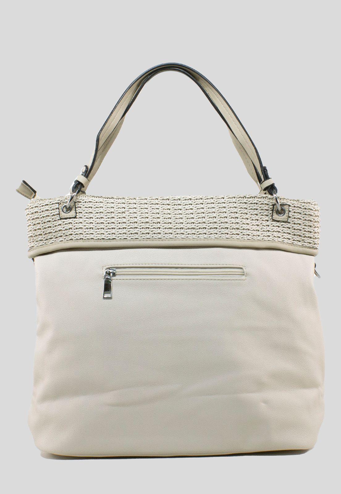 Cartera Franja Tejida Beige-2