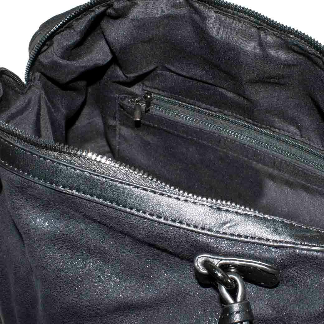 Cartera Mediana Bauletto metal Negro-3
