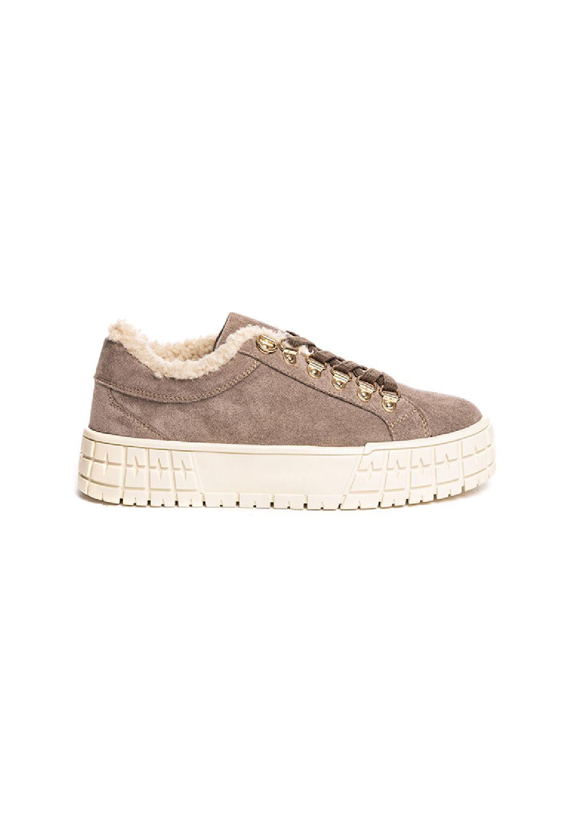 Zapatilla Plataforma Chiporro 581 Mujer Taupe Mailea-0