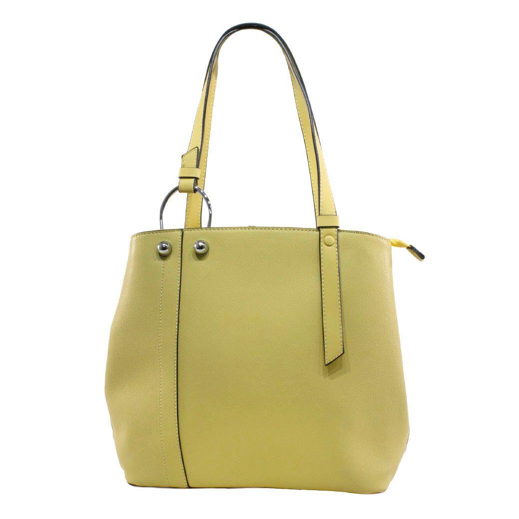 Cartera C/Correa Y Argolla Amarillo-0