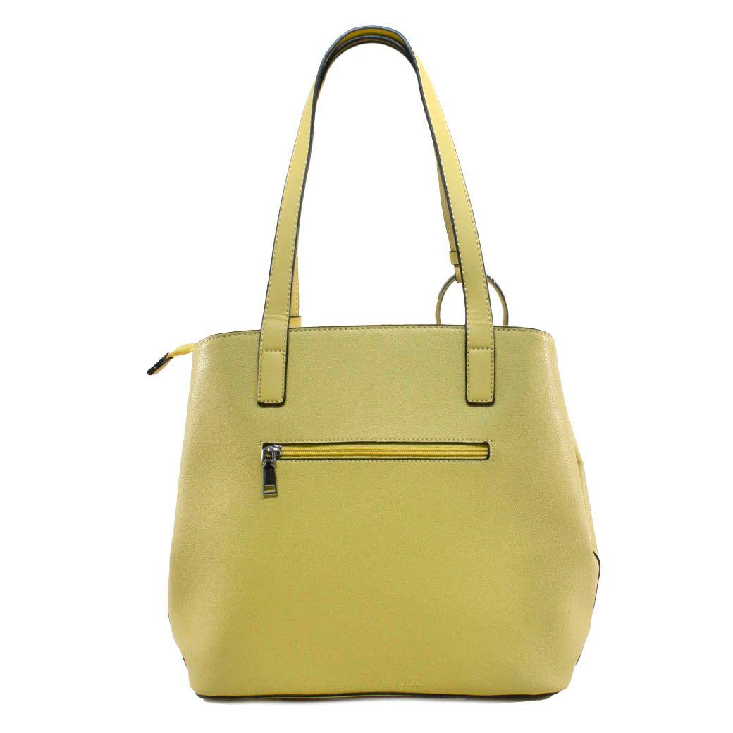 Cartera C/Correa Y Argolla Amarillo-2
