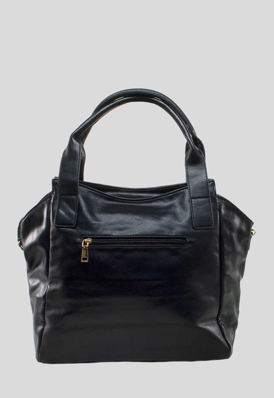 Cartera Franjas Acolchadas Negro-2