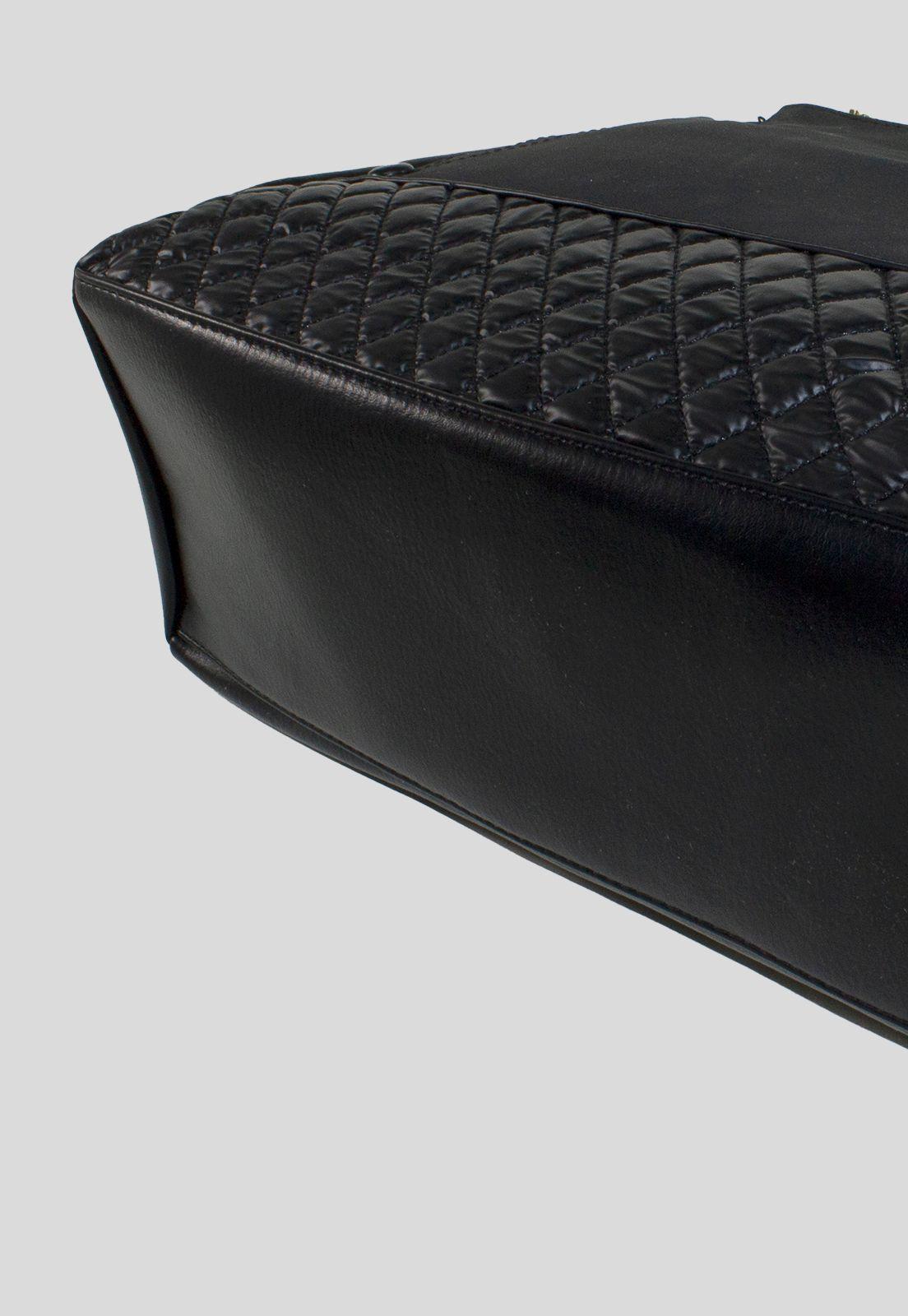 Cartera Franjas Acolchadas Negro-4