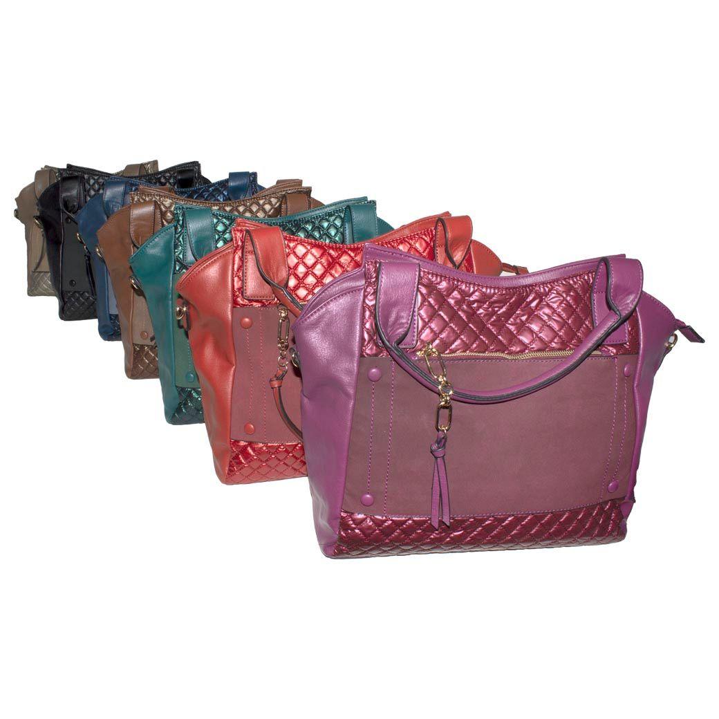 Cartera Franjas Acolchadas Negro-5