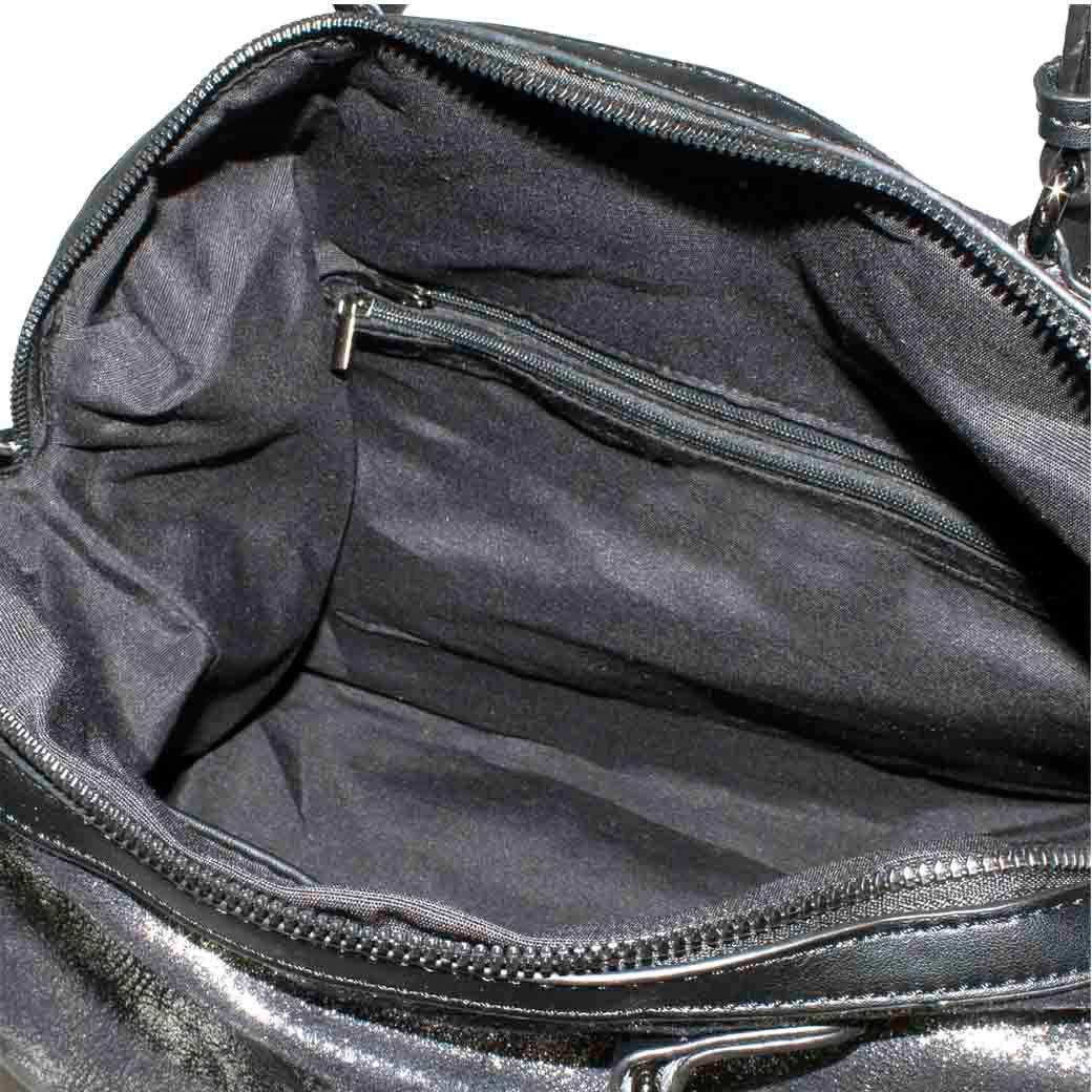 Cartera Mediana Bauletto metal Asfalto-3