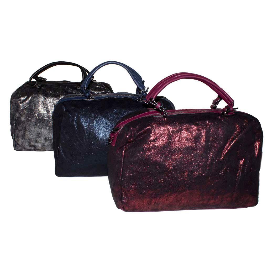 Cartera Mediana Bauletto metal Asfalto-5