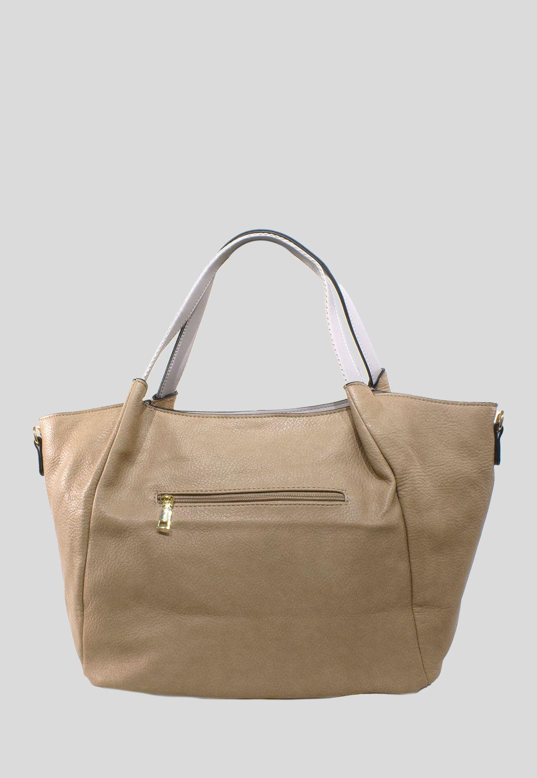 Cartera Con Lazo Y Placa Beige-2