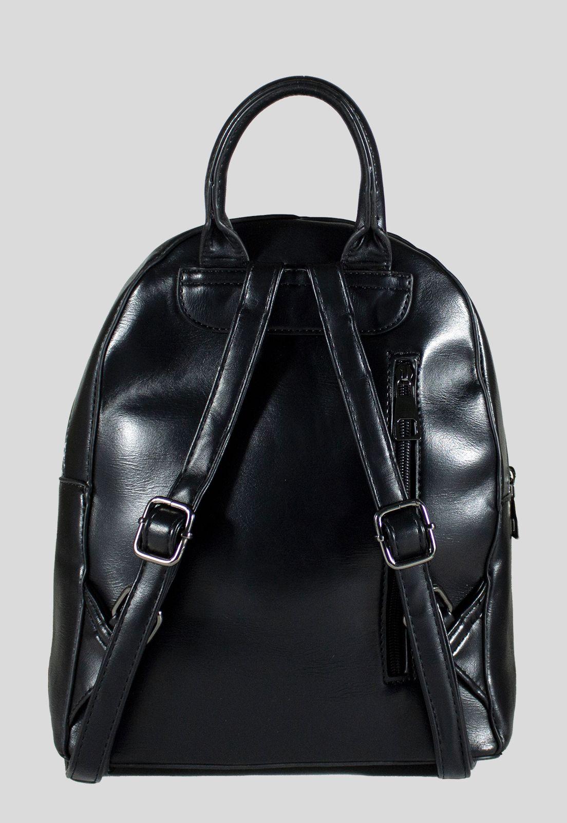 Mochila Rigida 2 Cierres Negro-2