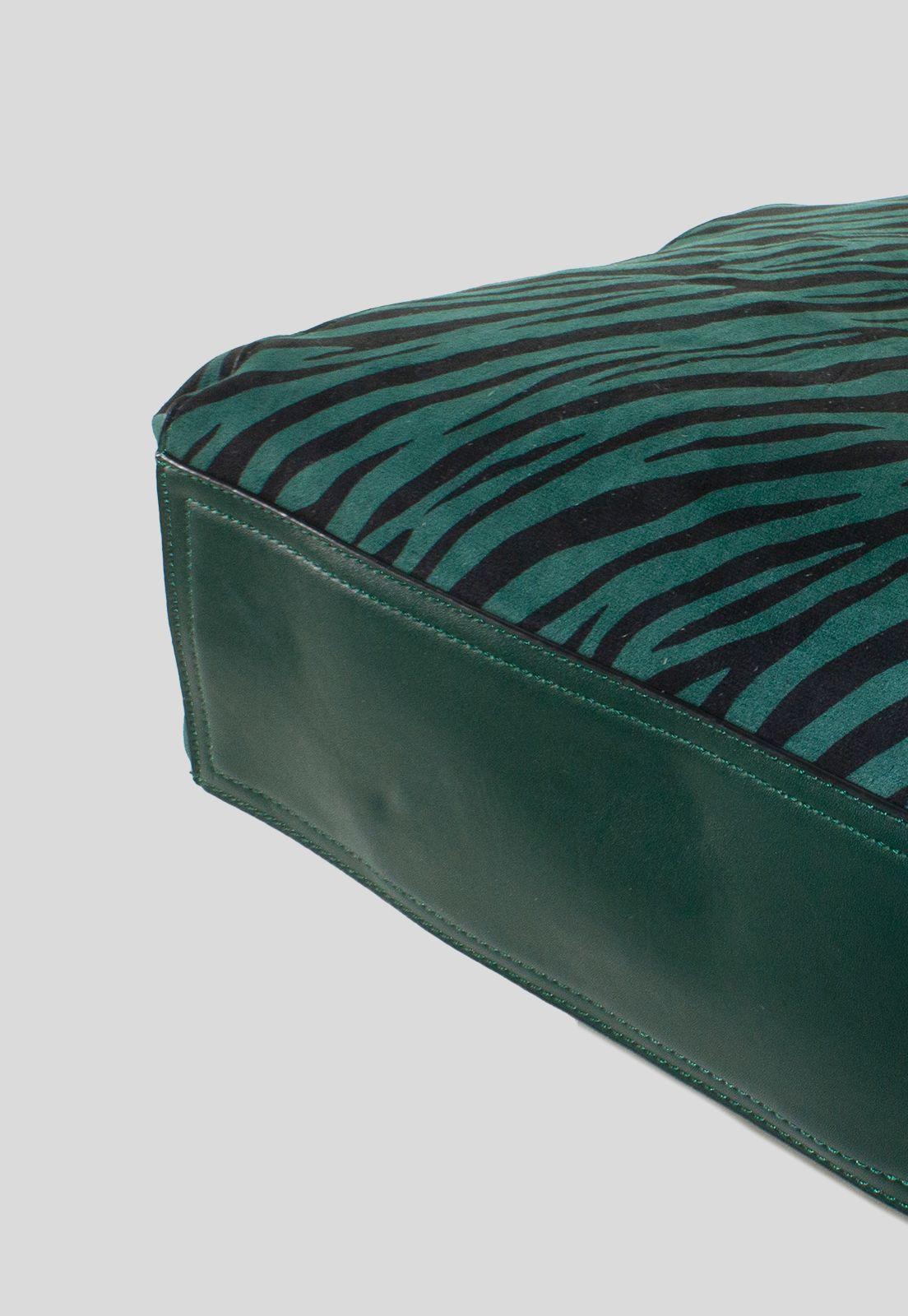 Cartera Grande Lazo Cebra Verde-5