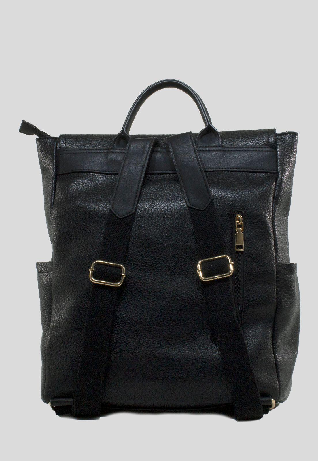 Mochila Grande 2 Pasadores Negro-2