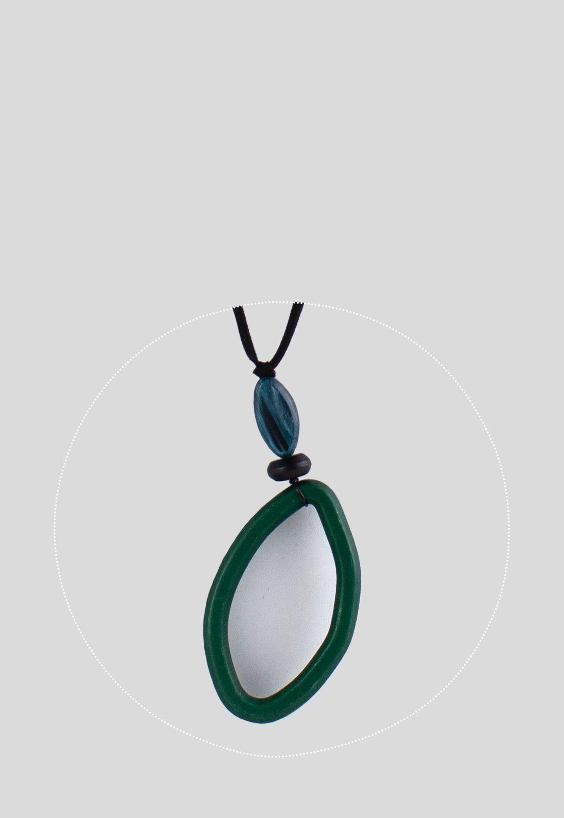 Collar Gota y Corazon Verde-2