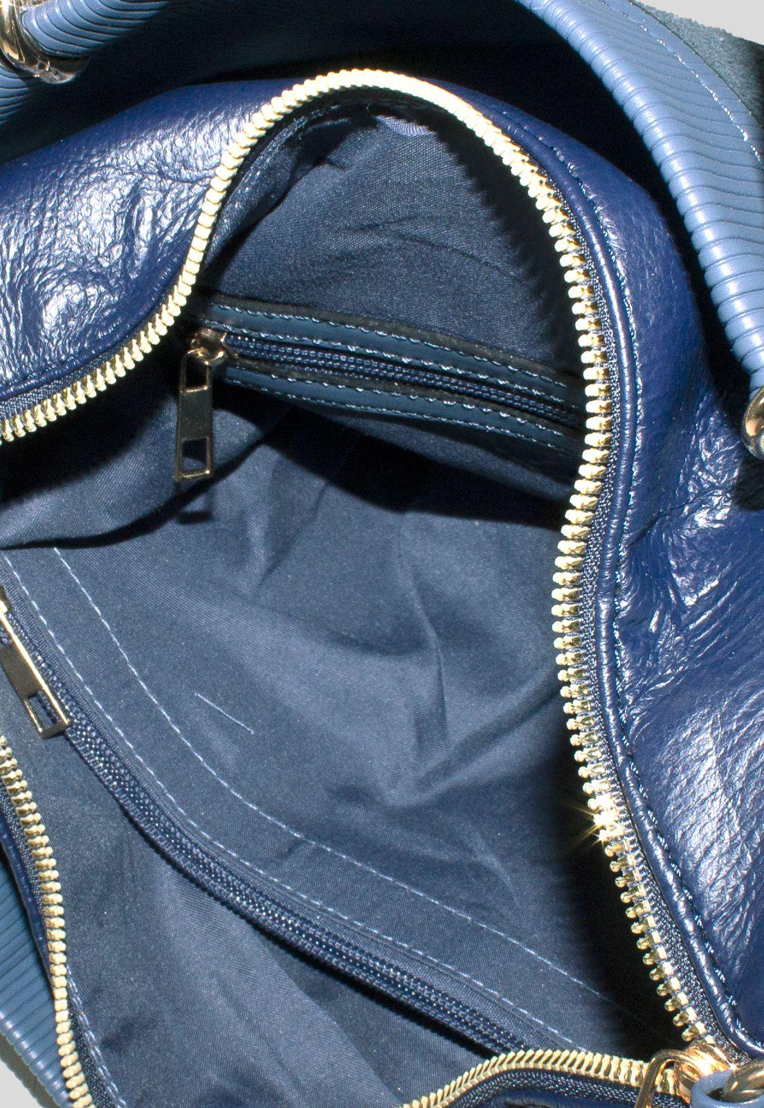 Cartera Grande Plegable Azul-3