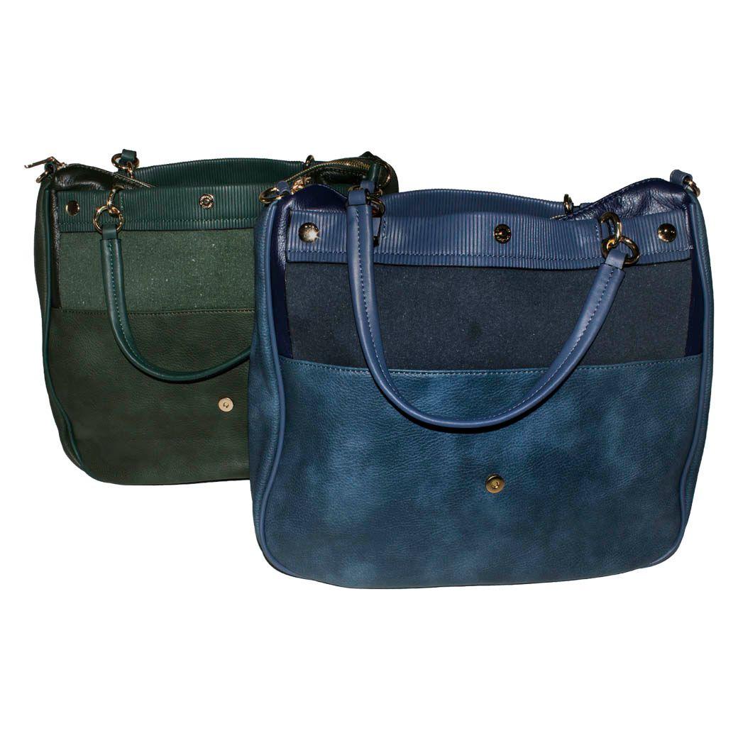 Cartera Grande Plegable Azul-5