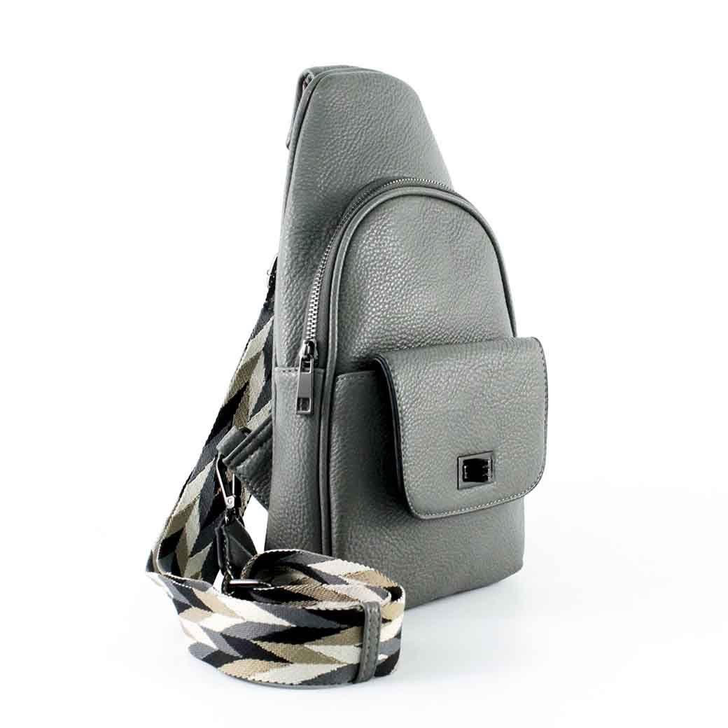 Mochila Ecocuero Poroco 549 Mujer Gris Mailea-1