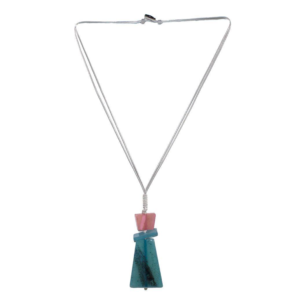 Collar Acrilico Trapecio Celeste-0