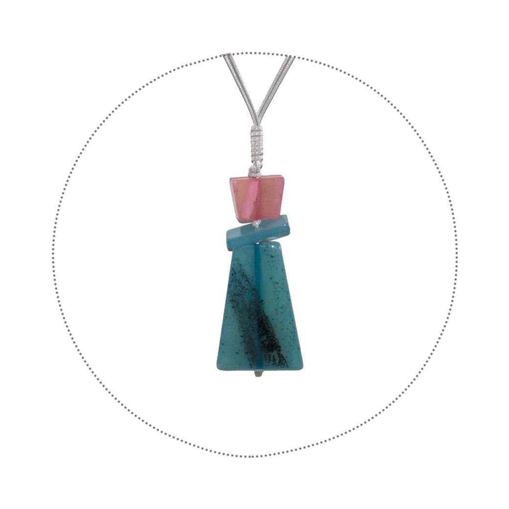 Collar Acrilico Trapecio Celeste-1
