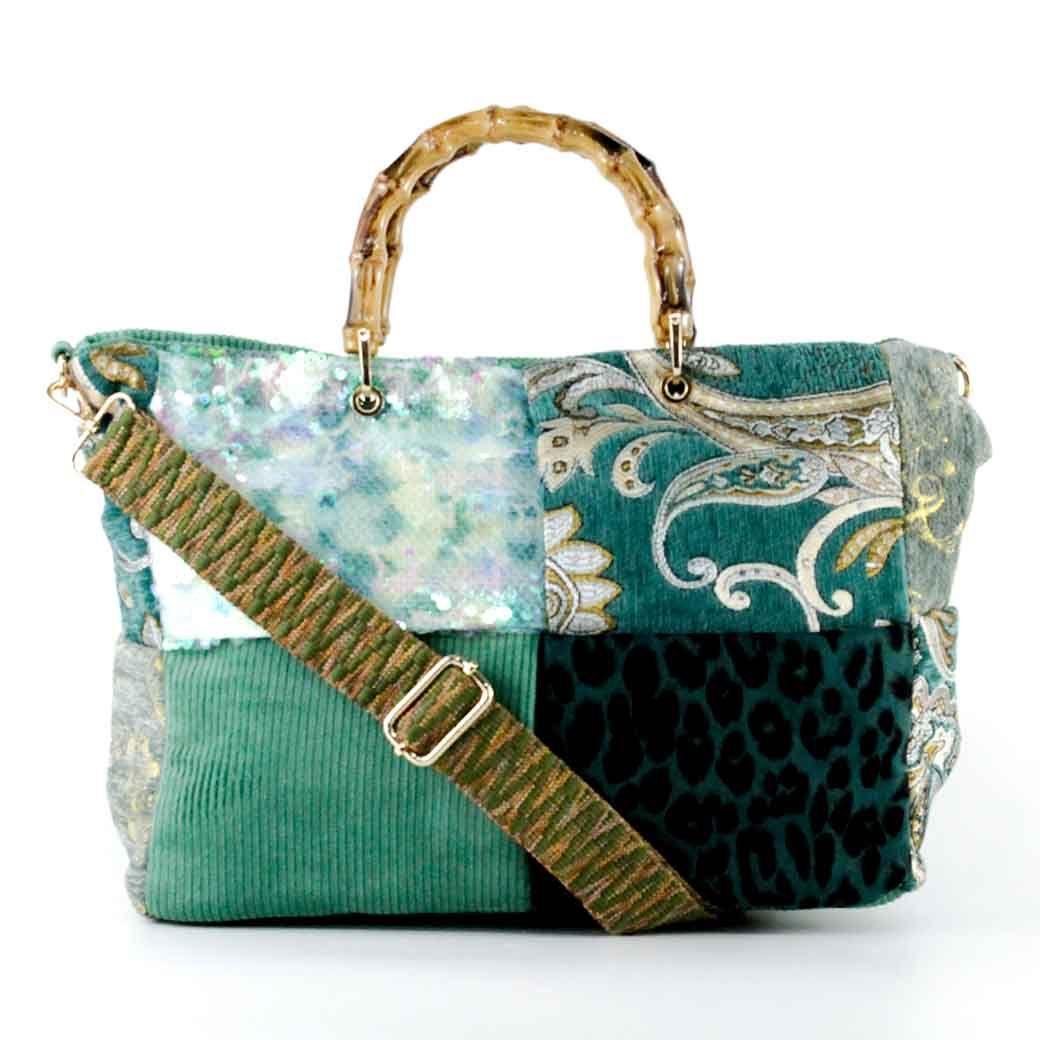 Cartera Cotele Manilla Bambu 007 Mujer Verde Mailea-0