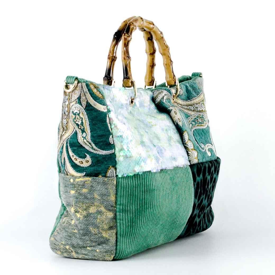 Cartera Cotele Manilla Bambu 007 Mujer Verde Mailea-1