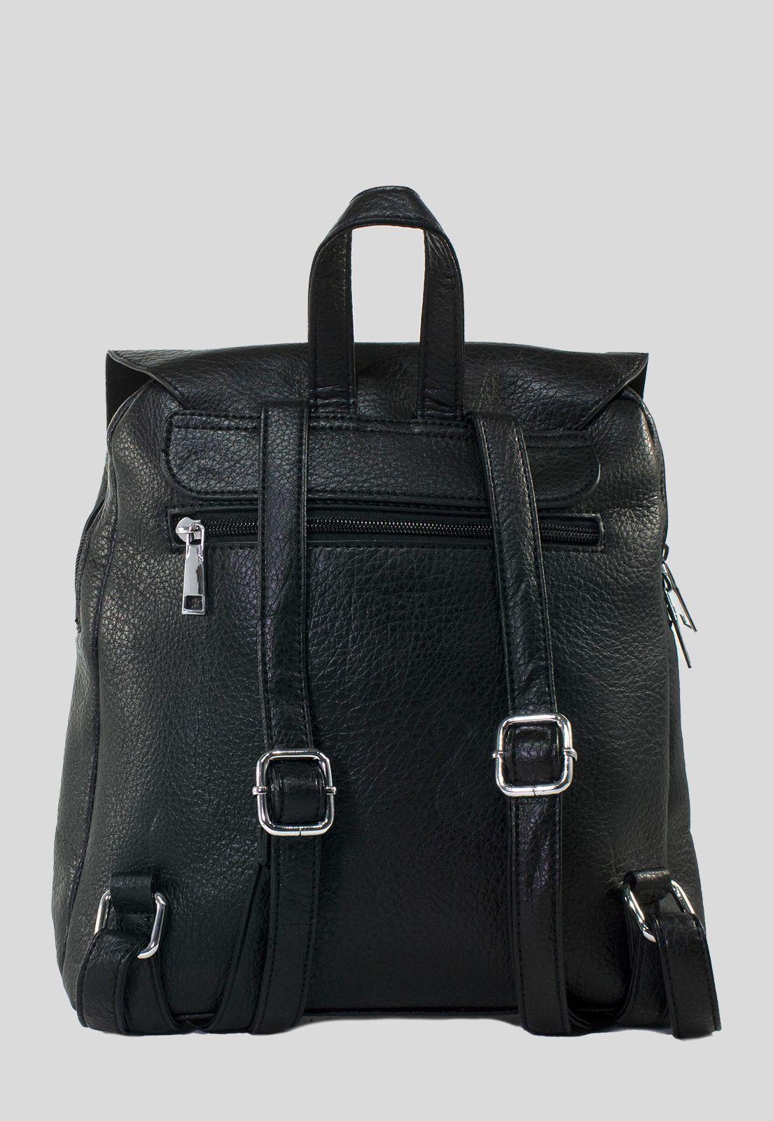 Mochila Pasador Metal Negro-2