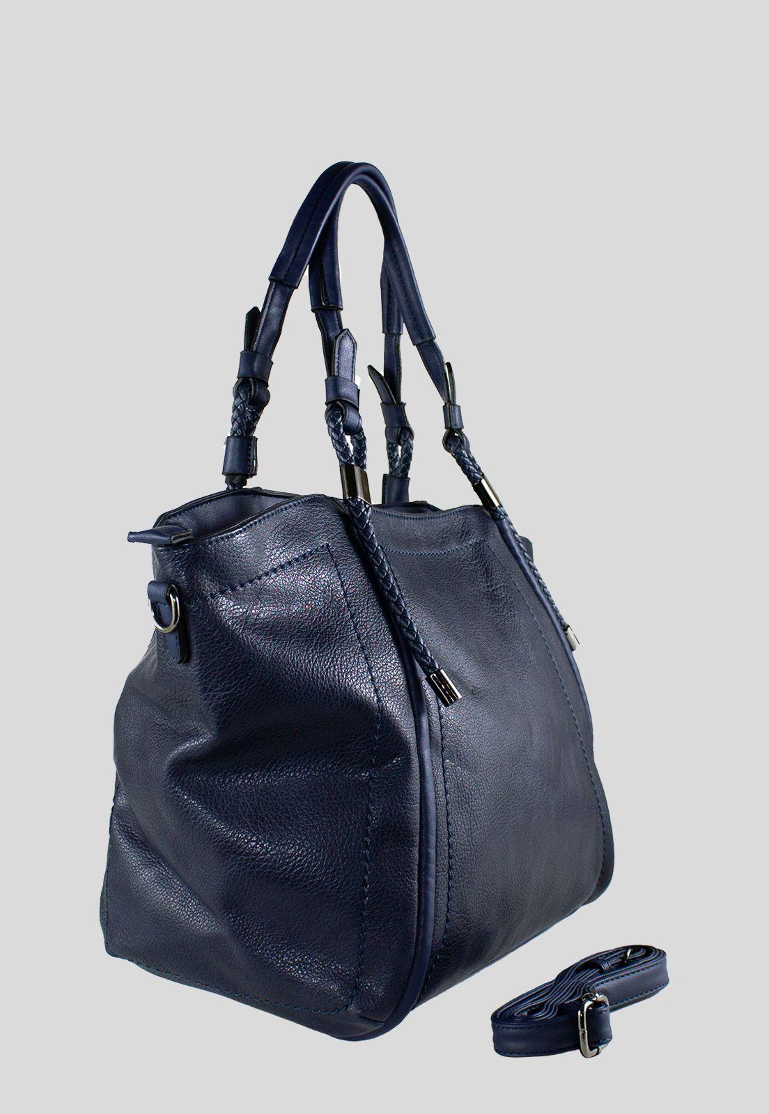 Cartera Lazos Trenzados Frontales Azul-1