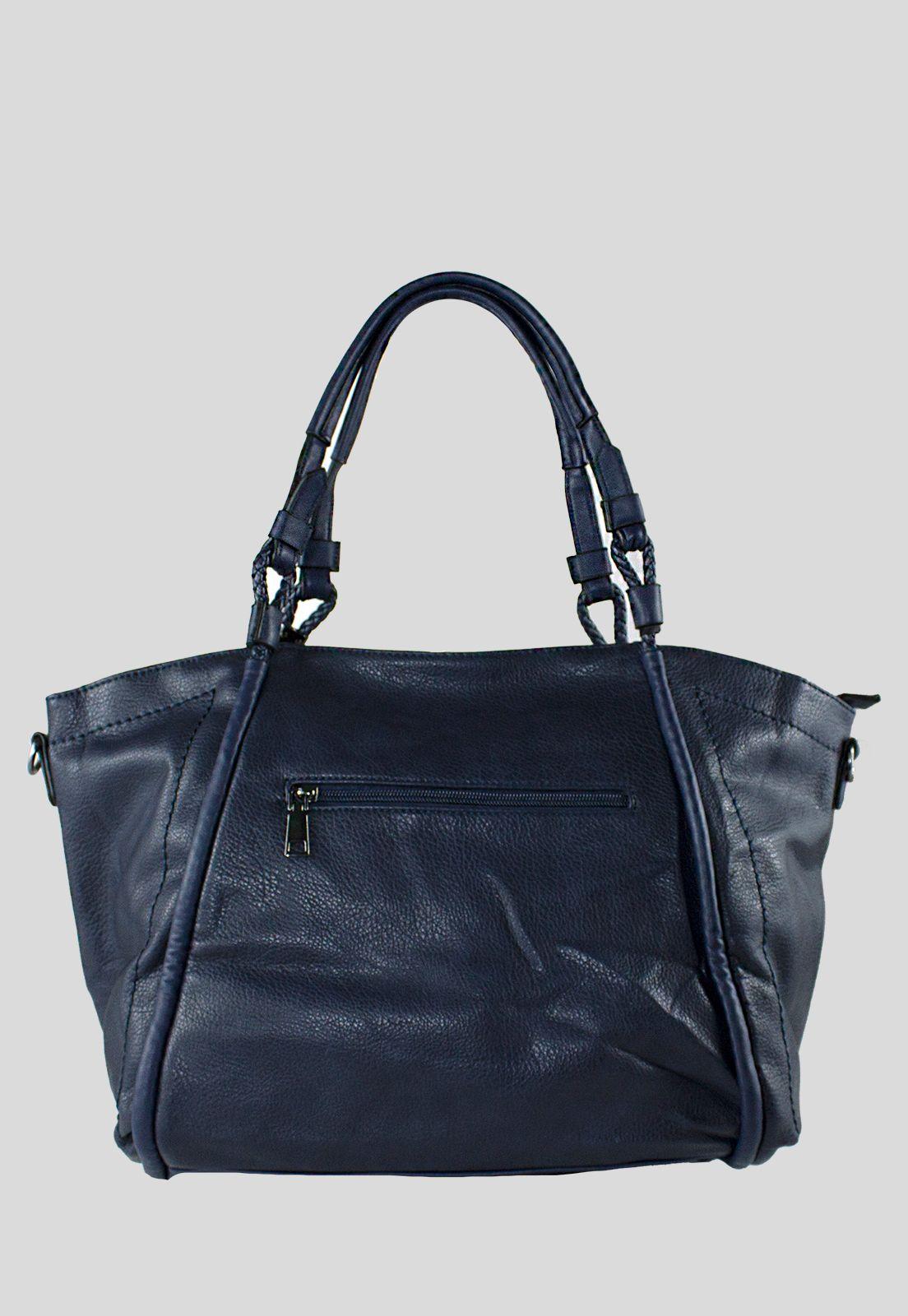 Cartera Lazos Trenzados Frontales Azul-2