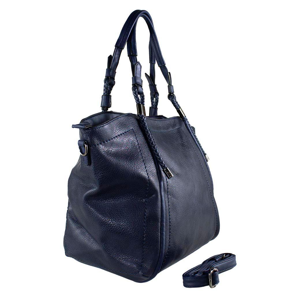 Cartera Lazos Trenzados Frontales Azul-1