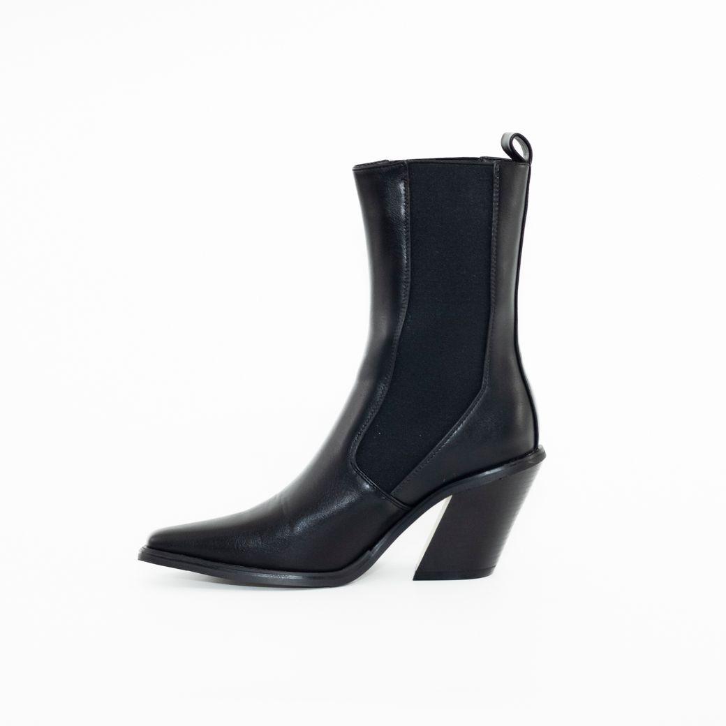 Botin taco vaquero c/elastico Negro-2