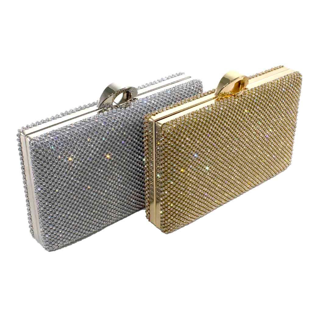 Cartera Noche Full Strass Plata-4