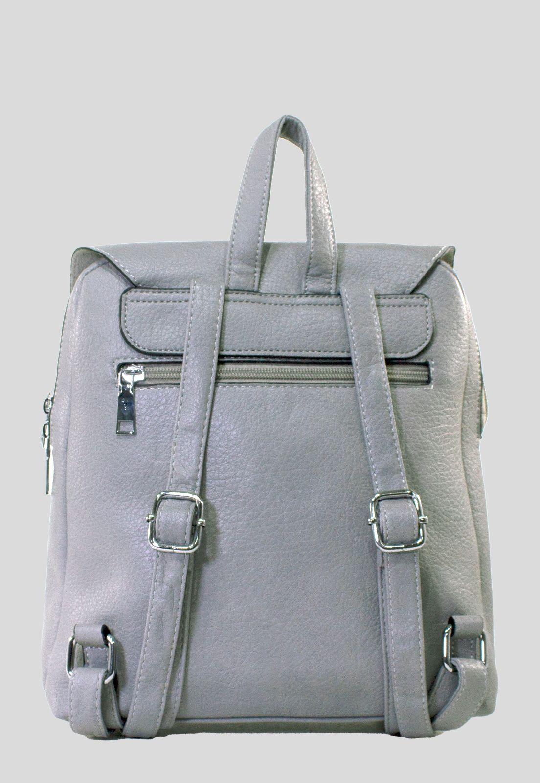 Mochila Pasador Metal Gris-2