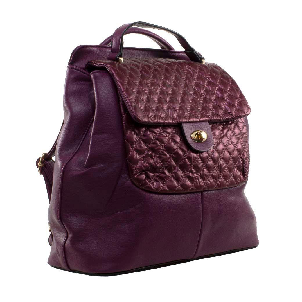 Mochila Grande acolchada Morado-1