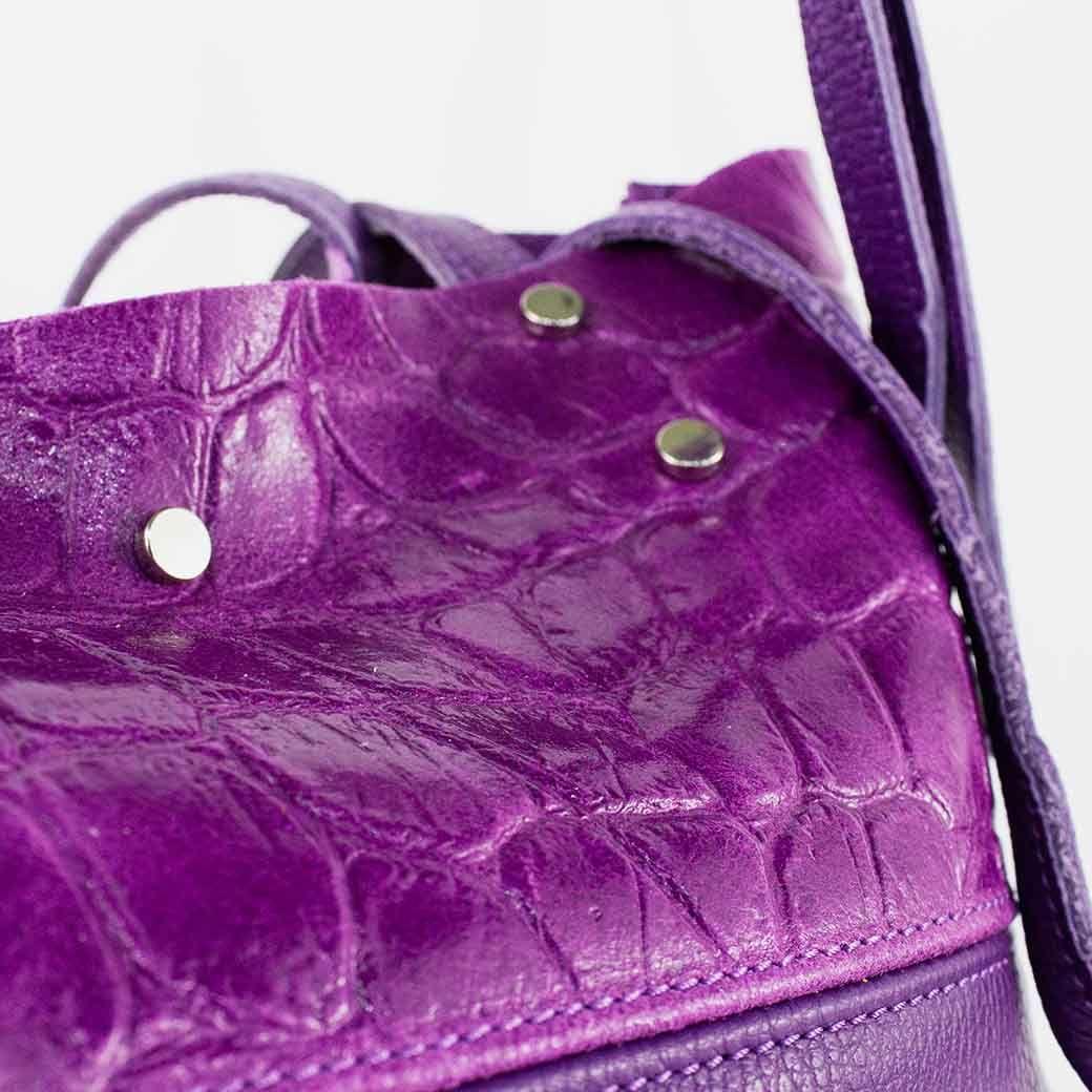 Cartera de Cuero Coco Broche 743 Mujer Morado Mailea-7