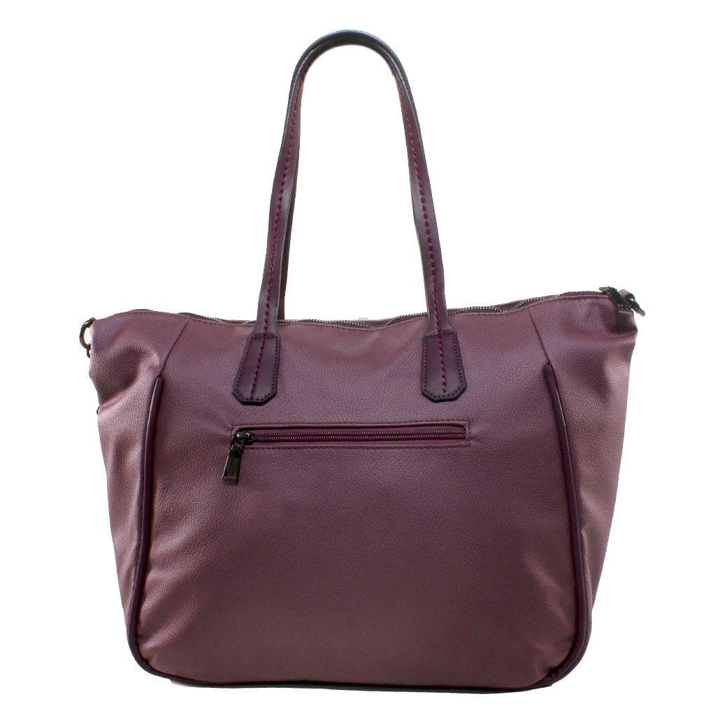 Cartera Grande Franjas Burdeo-2