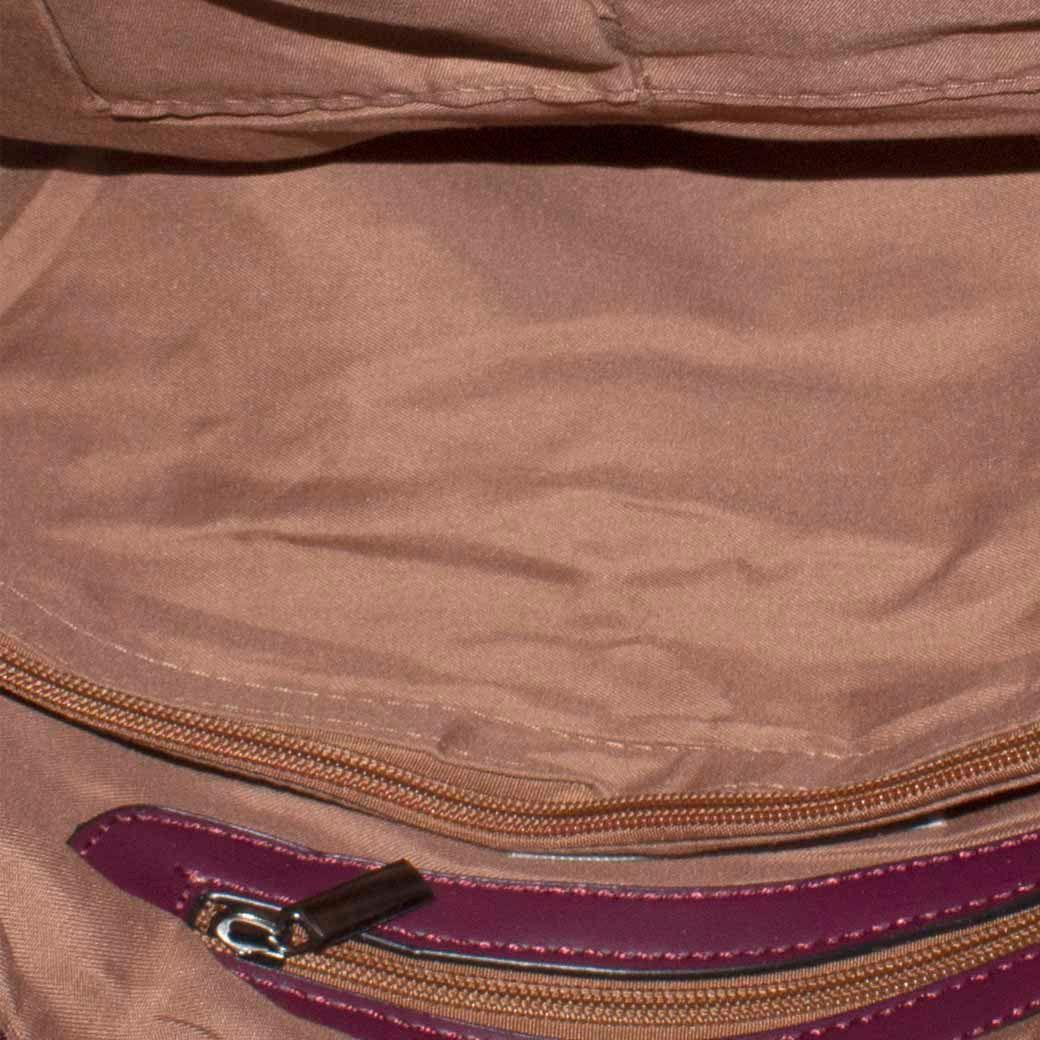 Cartera Grande Franjas Burdeo-3