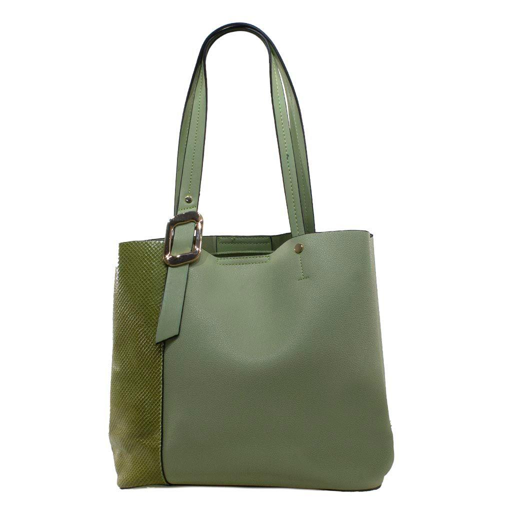 Cartera C/Faja Piton Verde-0