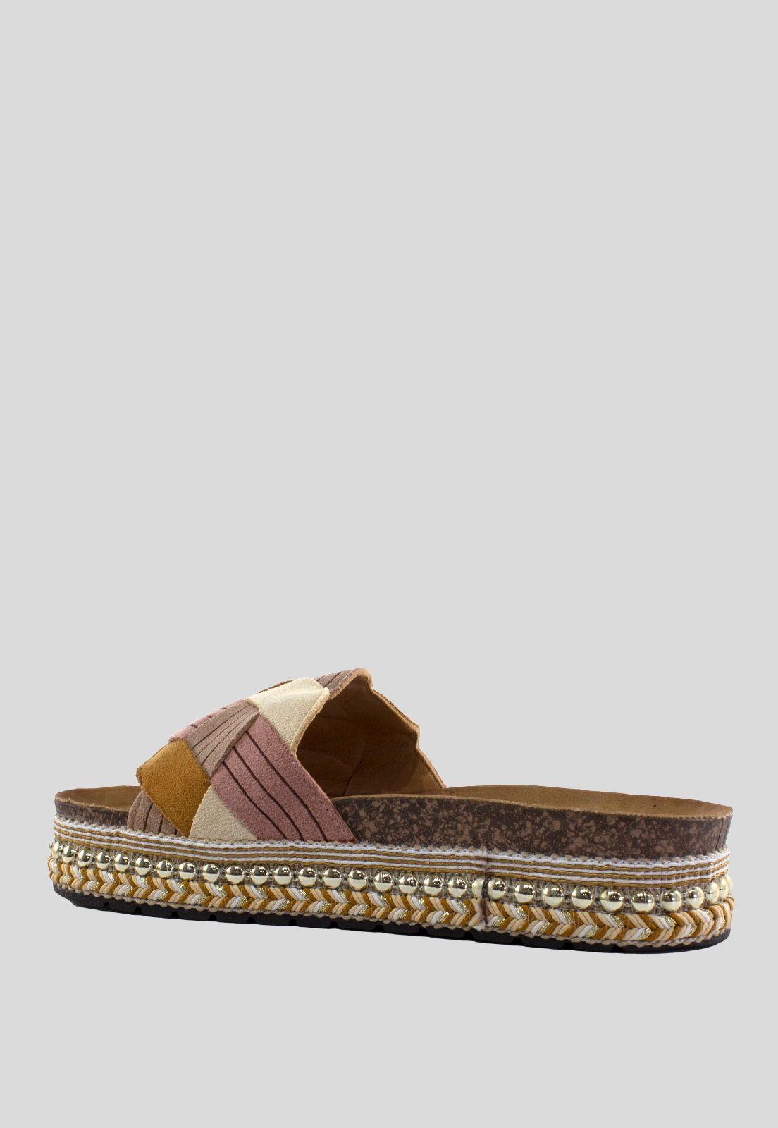 Sandalia Baja Olas Tricolor Camel-2