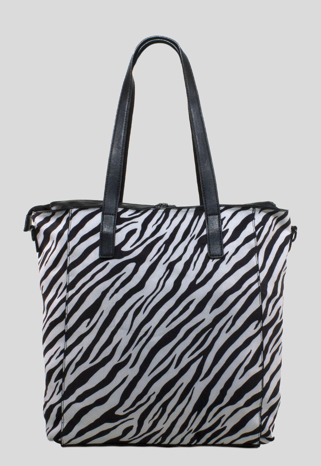 Cartera Grande Lazo Cebra Blanco-2