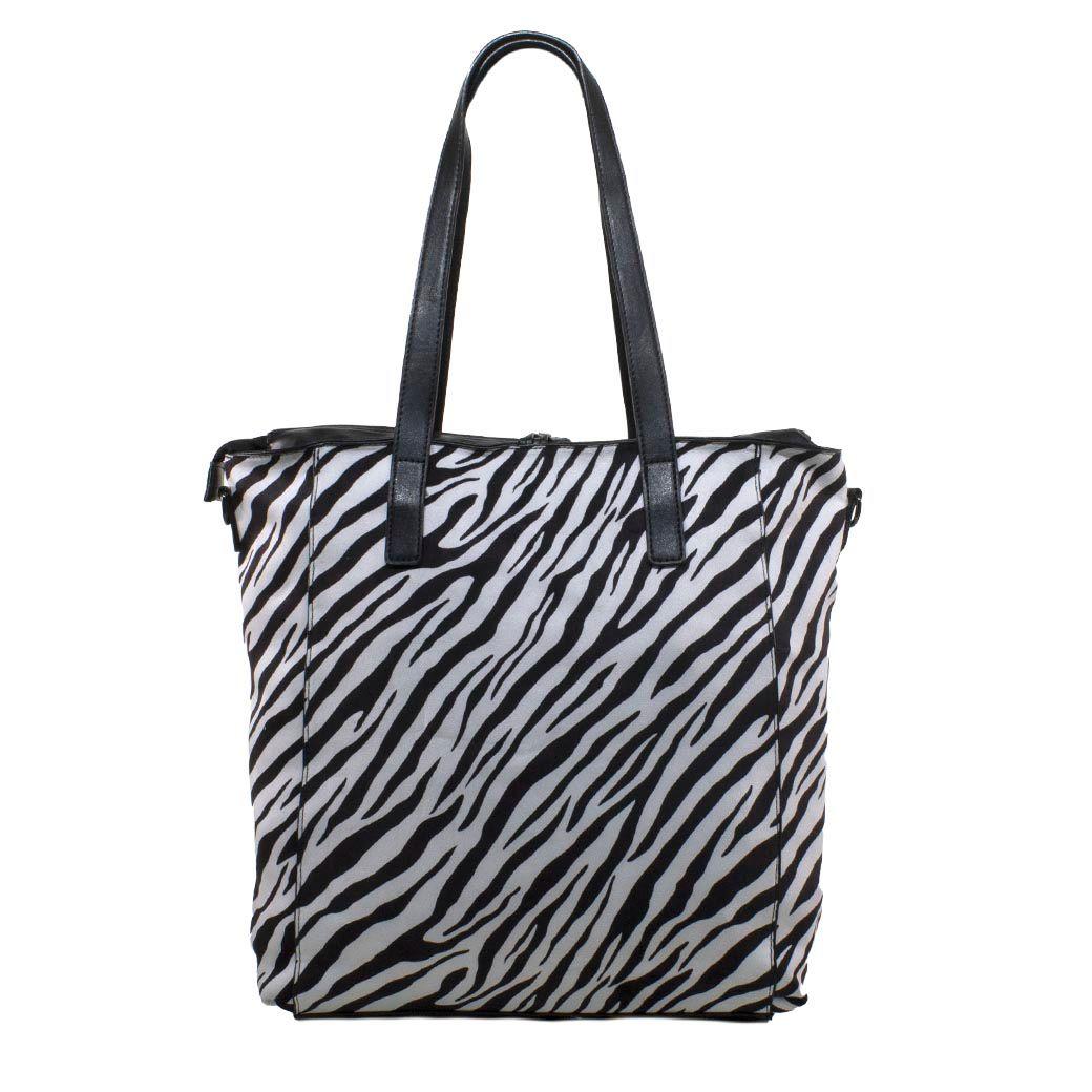 Cartera Grande Lazo Cebra Blanco-2