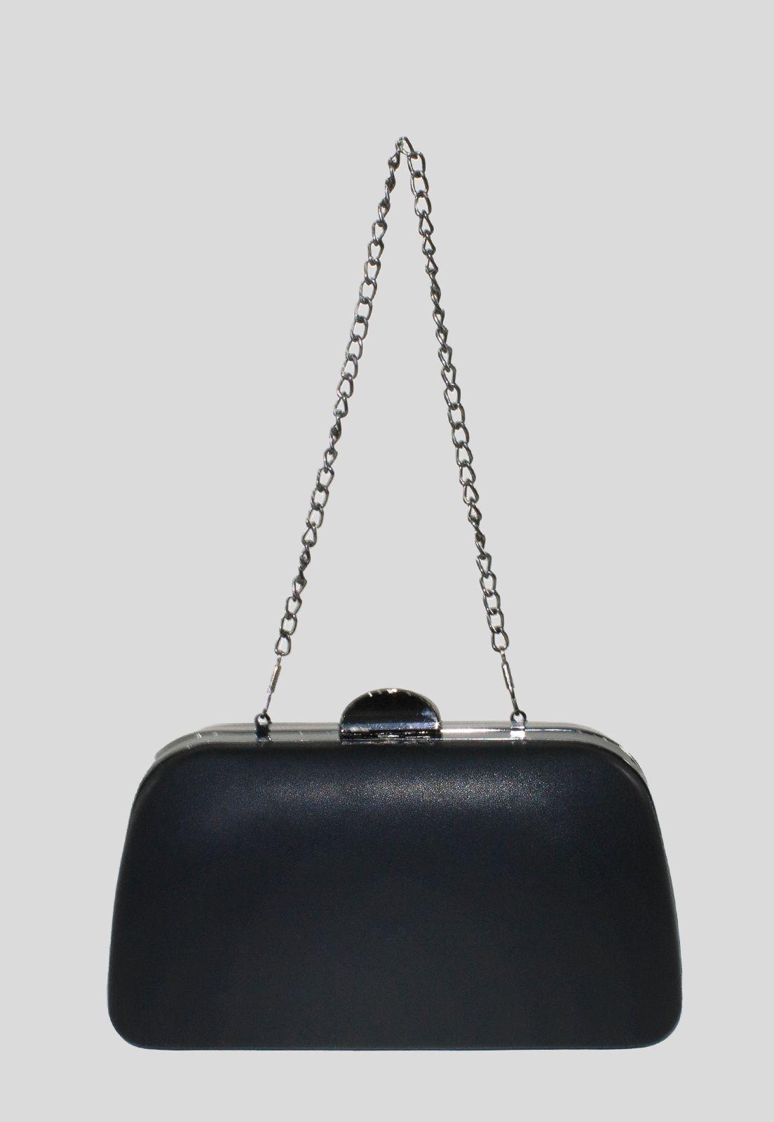 Cartera noche chica placa strass Negro-2