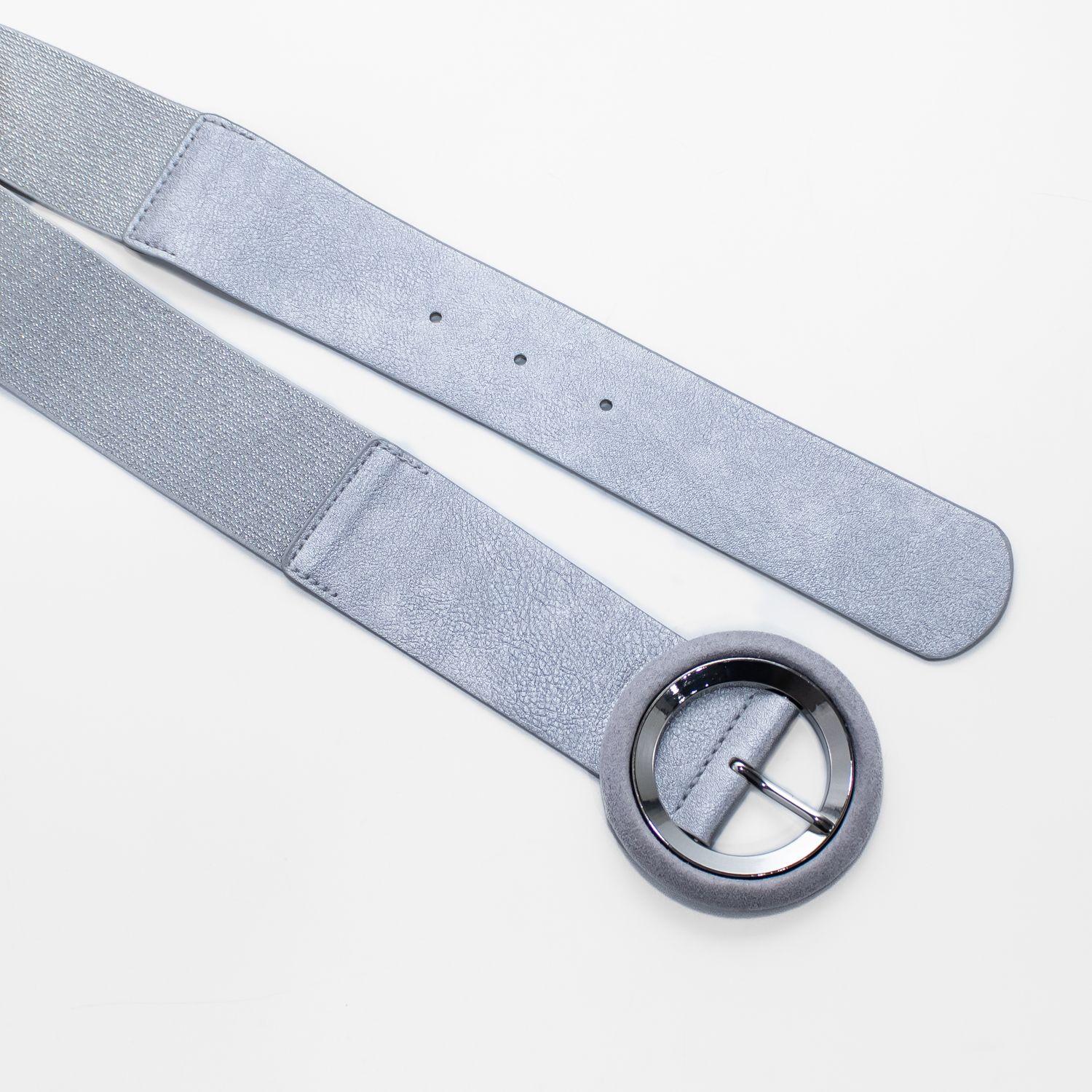 Cinturon elastico hebilla c/metal Plata-2